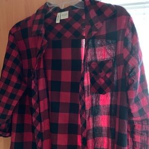 Black and red plaid shirt